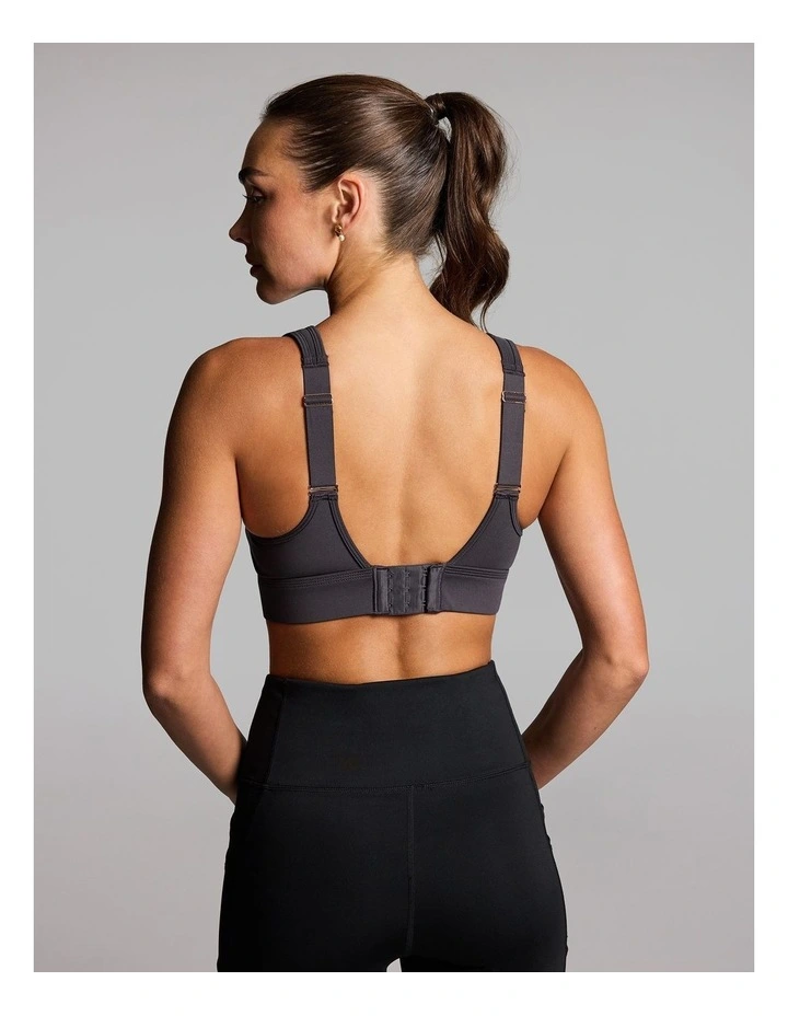 Evolve Moulded Adjustable High Impact Sports Bra in Dark Grey image 2