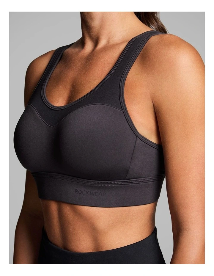 Evolve Moulded Adjustable High Impact Sports Bra in Dark Grey image 4