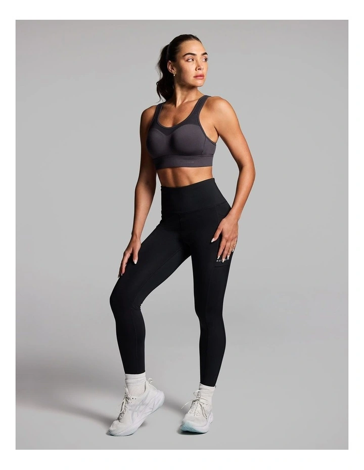 Evolve Moulded Adjustable High Impact Sports Bra in Dark Grey image 5