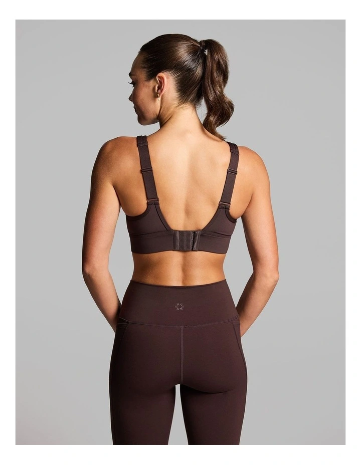 Evolve Moulded Adjustable High Impact Sports Bra in Cocoa image 2