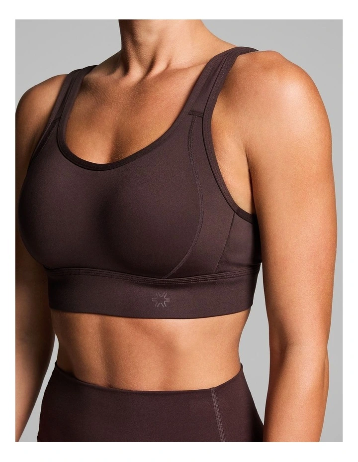 Evolve Moulded Adjustable High Impact Sports Bra in Cocoa image 4