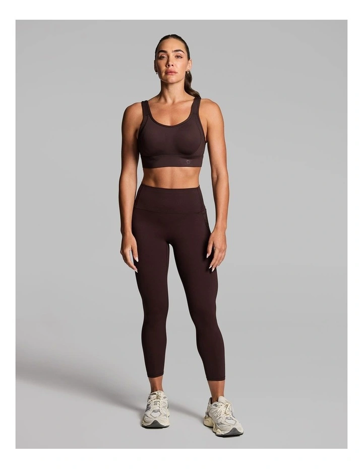 Evolve Moulded Adjustable High Impact Sports Bra in Cocoa image 5