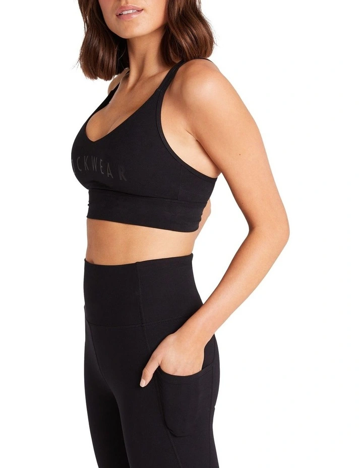Luxesoft Low Impact Sports Bra in Black image 2