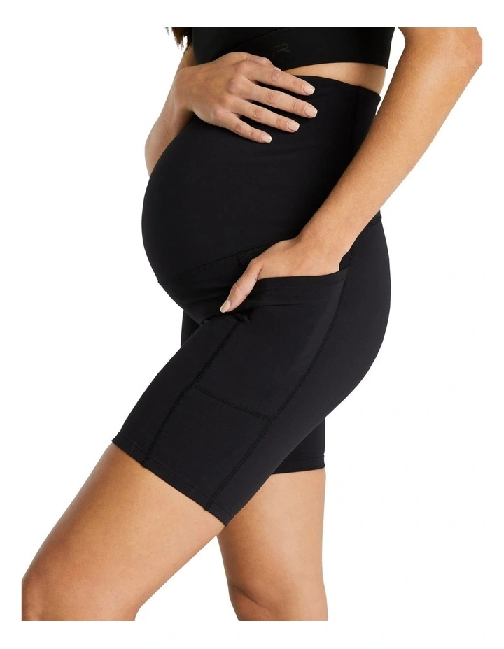 Maternity Quad Shorts in Black image 5