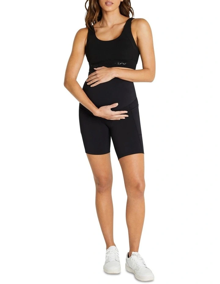 Maternity Quad Shorts in Black image 6