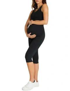 Maternity 3/4 Pocket Tights in Black