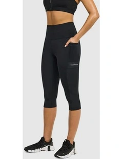Velocity Pocket 3/4 Tights in Black