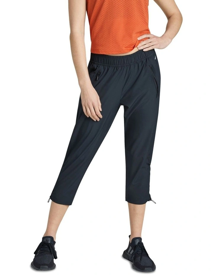 3/4 Rouched Pant in Black image 1