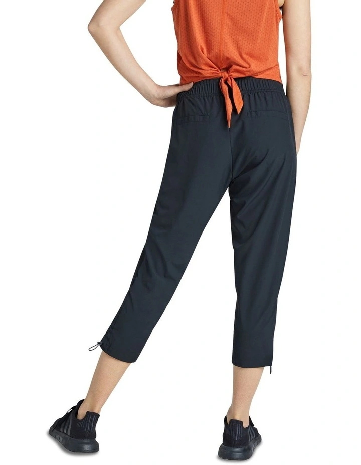 3/4 Rouched Pant in Black image 2
