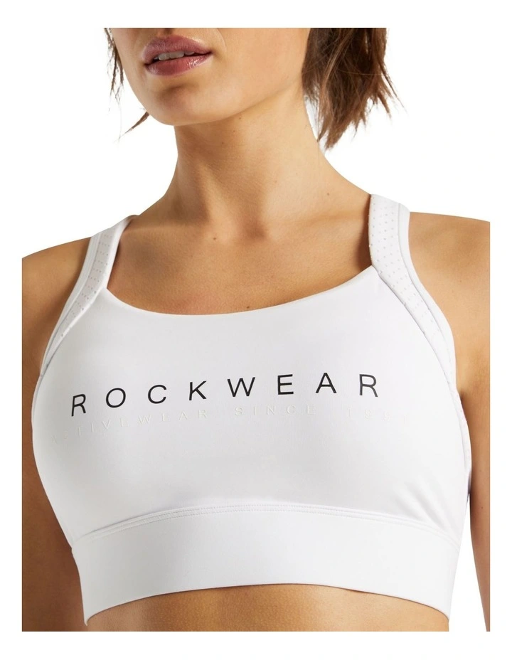 Sprint High Impact Sports Bra in White image 4