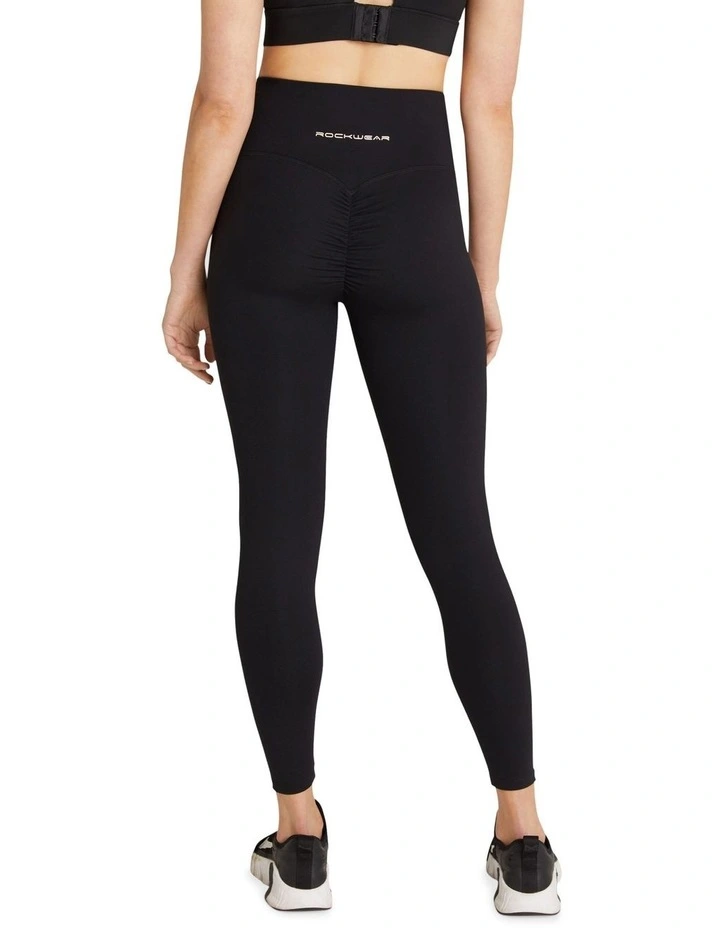 Scrunch Bum Full Length Tights in Black image 3