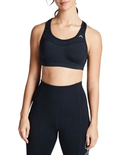 Moulded High Impact Olympic Clip Back Sports Bra in Black