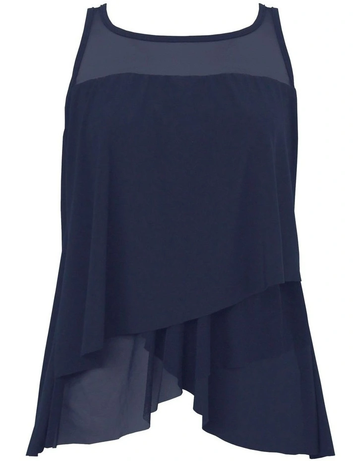 Illusionists Mirage Floaty Layered Tankini Top in Midnight image 5