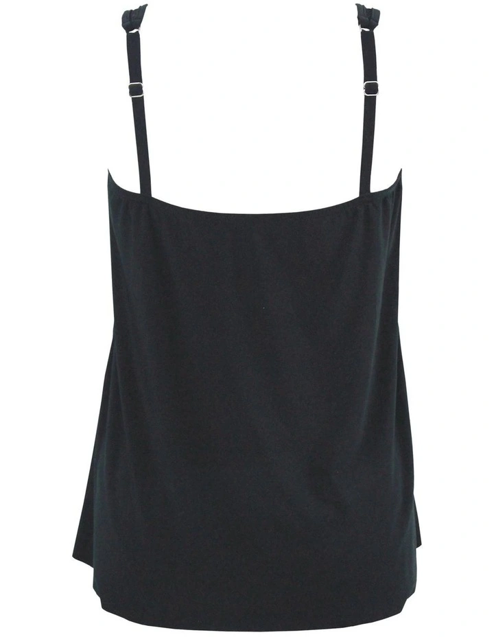 Illusionists Mirage Floaty Layered Tankini Top in Black image 6