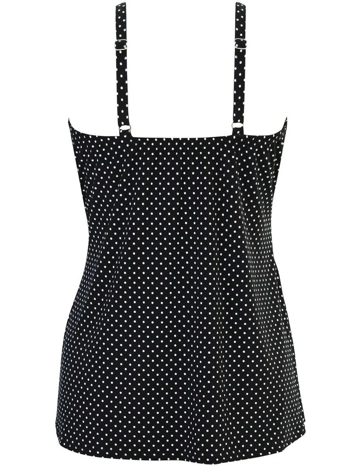 Must Have Pin Point Love Knot Underwired Tankini Top in Black/White image 5