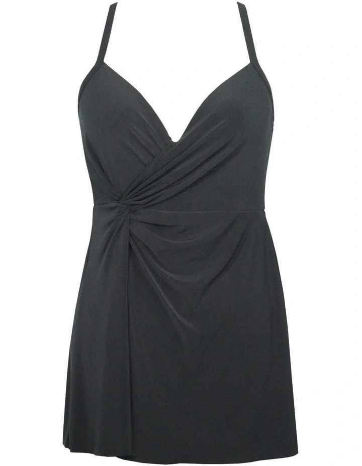 Twisted Sisters Adora Short Padded Shaping Swimdress in Black image 5