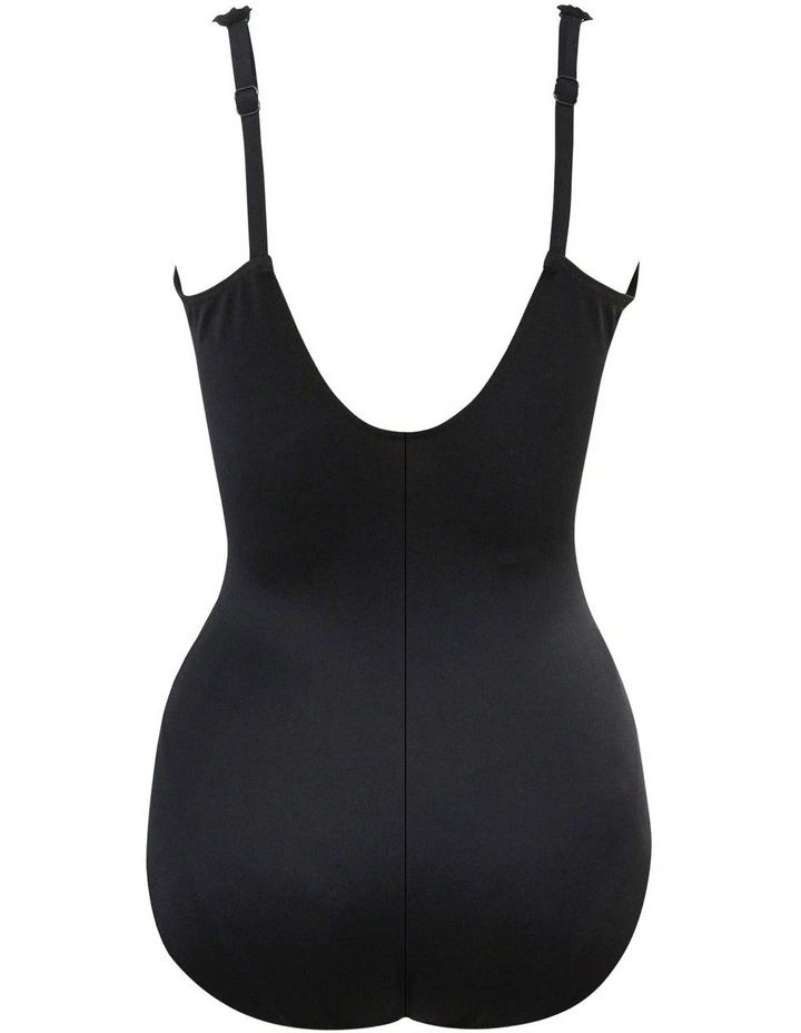 Razzle Dazzle Siren Crossover Shaping Swimsuit in Black image 7
