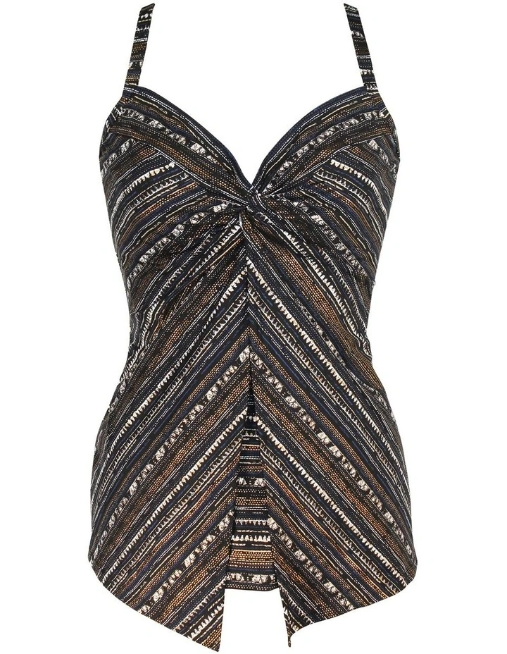 Cypher Love Knot Slimming Underwired Tankini Top in Black image 6