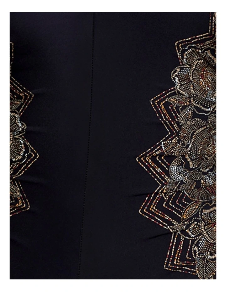 Petal Pusher Temptation Underwired Low Back Shaping Swimsuit in Black Multi image 6