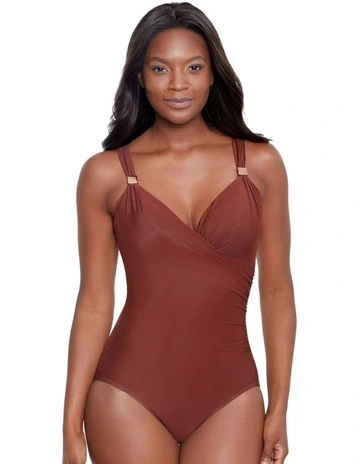 Razzle Dazzle One Piece Shaping Swimsuit in Tamarind