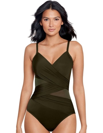 Network Mystique Underwire Shaping Swimsuit in Nori