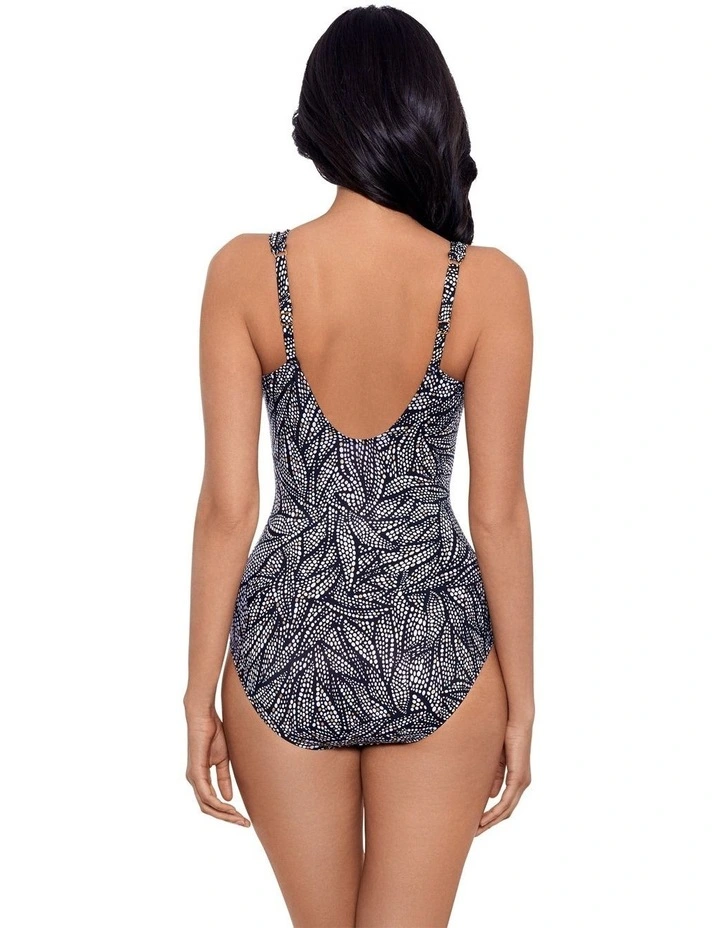 Shore Leave Siren Crossover Shaping Swimsuit in Black/White image 2