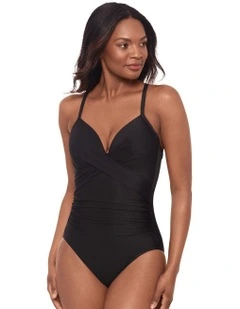 Rock Solid Captivate Underwire Shaping Swimsuit in Black