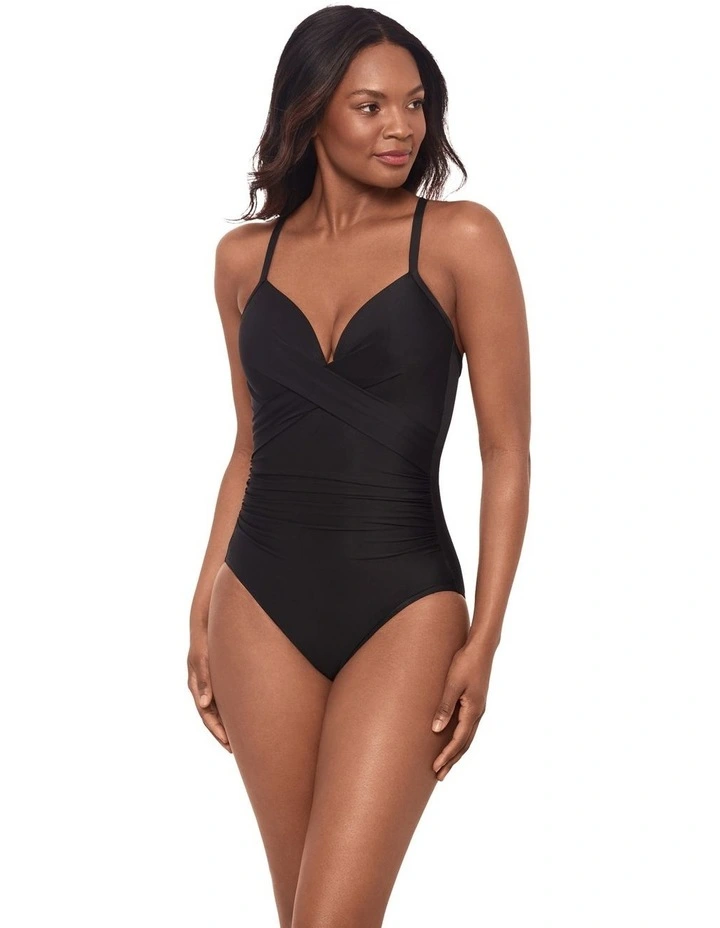 Rock Solid Captivate Underwire Shaping Swimsuit in Black image 5