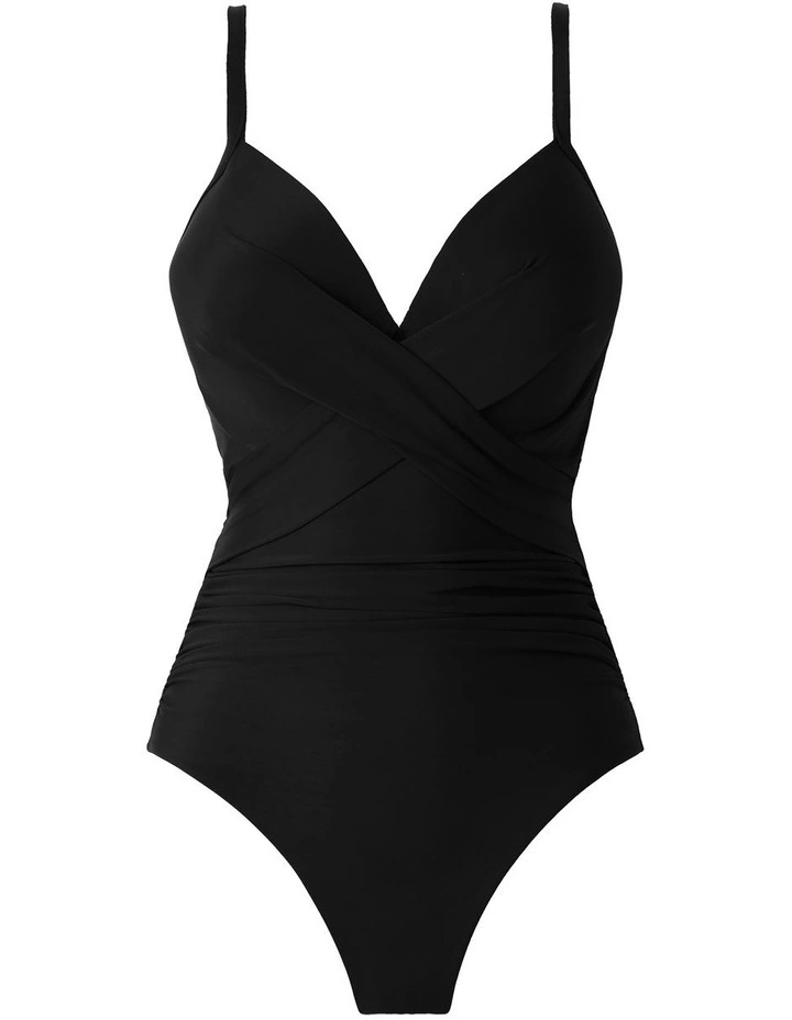 Rock Solid Captivate Underwire Shaping Swimsuit in Black image 6