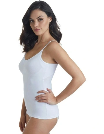 No Side Show Covertible Strap Camisole in White