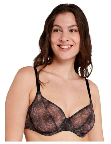 So Pure Fantaisy Sustainable Tulle Wired Full Cup Bra in Black