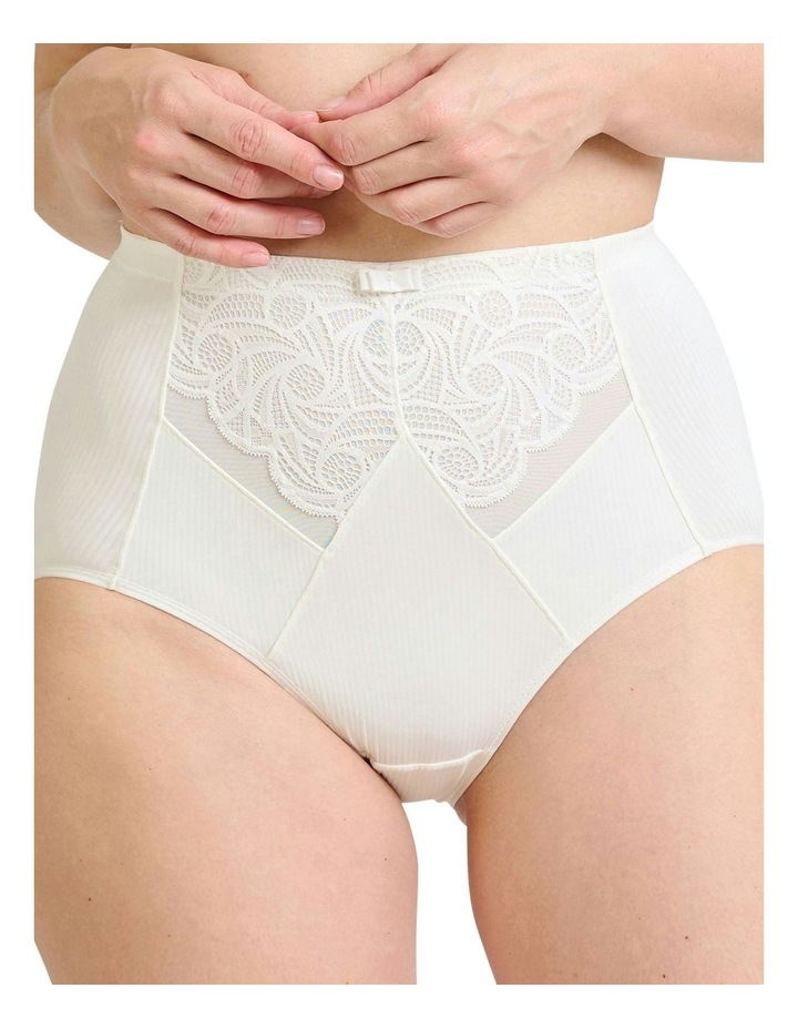 Ariane Essential Ribbed Microfibre High Waist Shaping Brief in Ivory