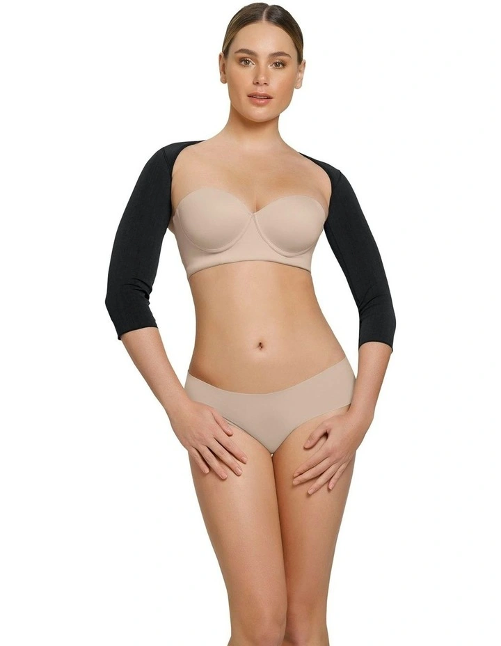 3/4 Length Post Surgery Arm Compression Sleeves in Black image 3