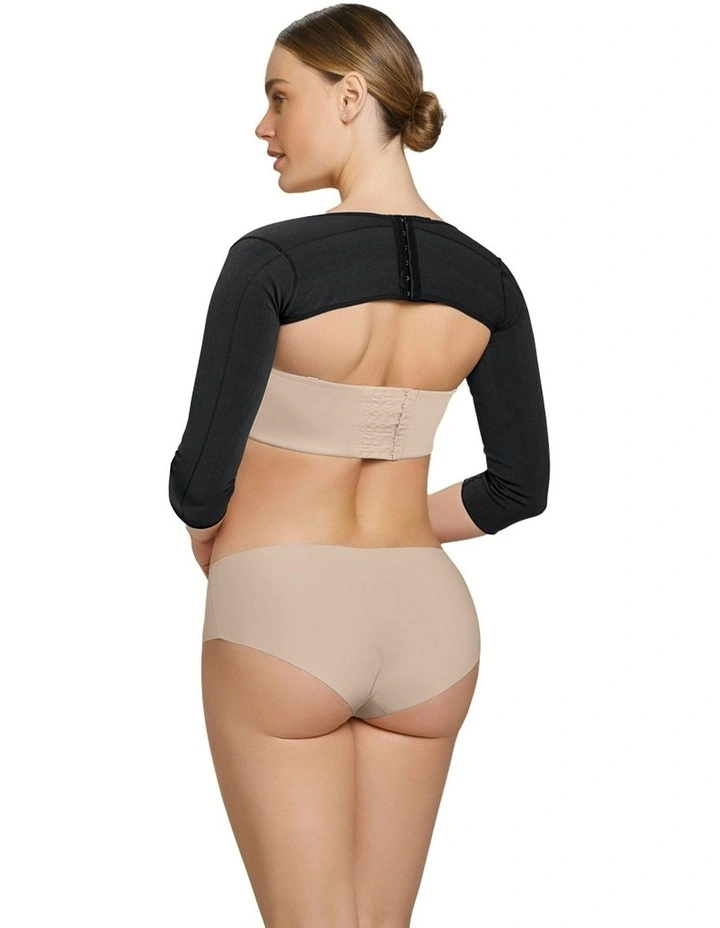 3/4 Length Post Surgery Arm Compression Sleeves in Black image 4