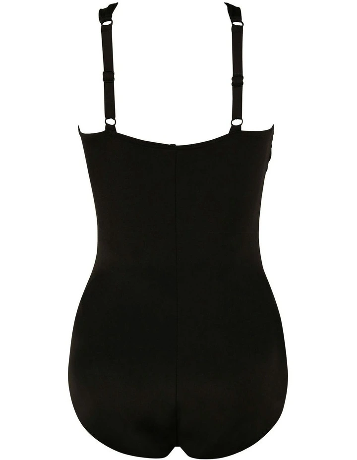 Europa Asymmetric Underwire Shaping Swimsuit in Black image 6