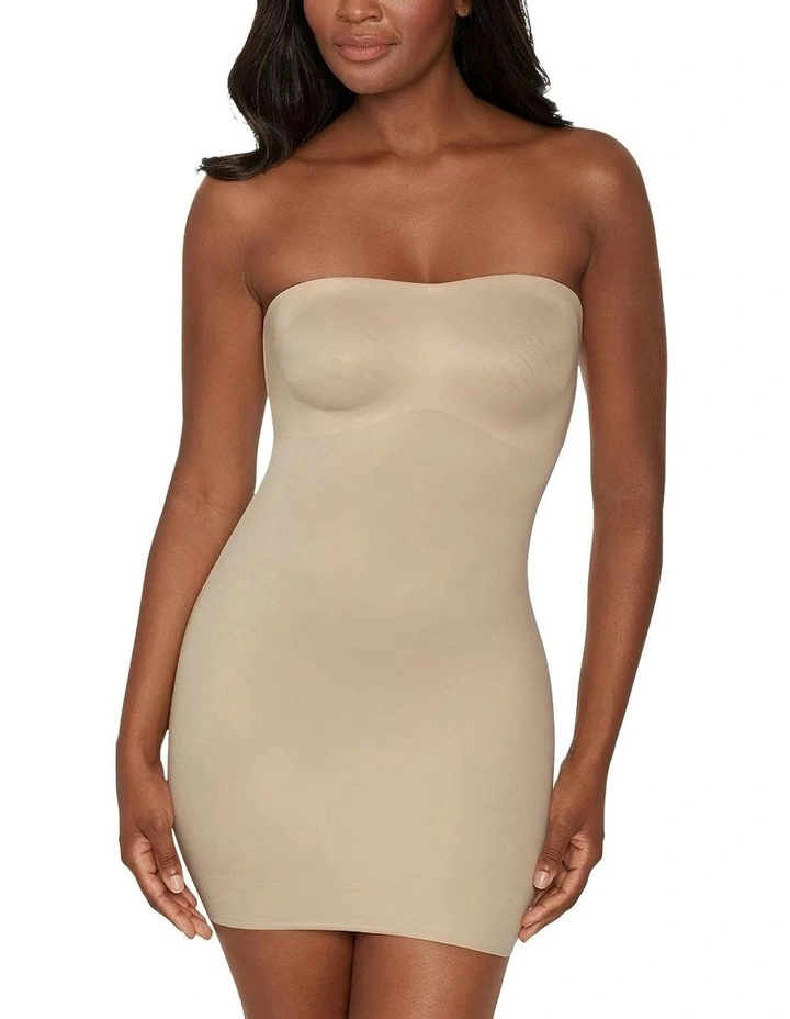 Miraclesuit Shapewear ConvertibletoStrapless Multiway Shaping Slip Dress in Warm Beige MYER