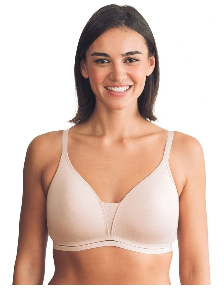 Posie Racerback Wirefree T-Shirt Style Teen Bra in Blush image 1
