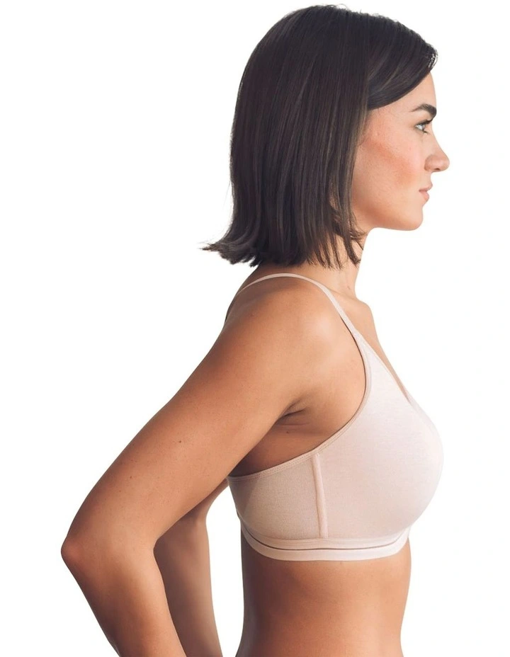 Posie Racerback Wirefree T-Shirt Style Teen Bra in Blush image 3