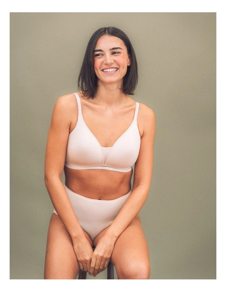 Posie Racerback Wirefree T-Shirt Style Teen Bra in Blush image 5