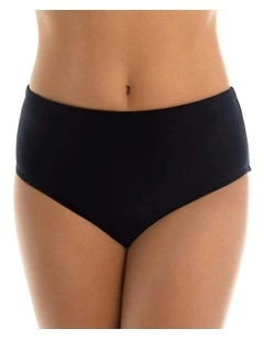 Jersey Classic Full Coverage Tummy Control Bikini Bottom in Black
