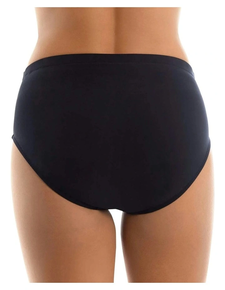 Jersey Classic Full Coverage Tummy Control Bikini Bottom in Black image 2