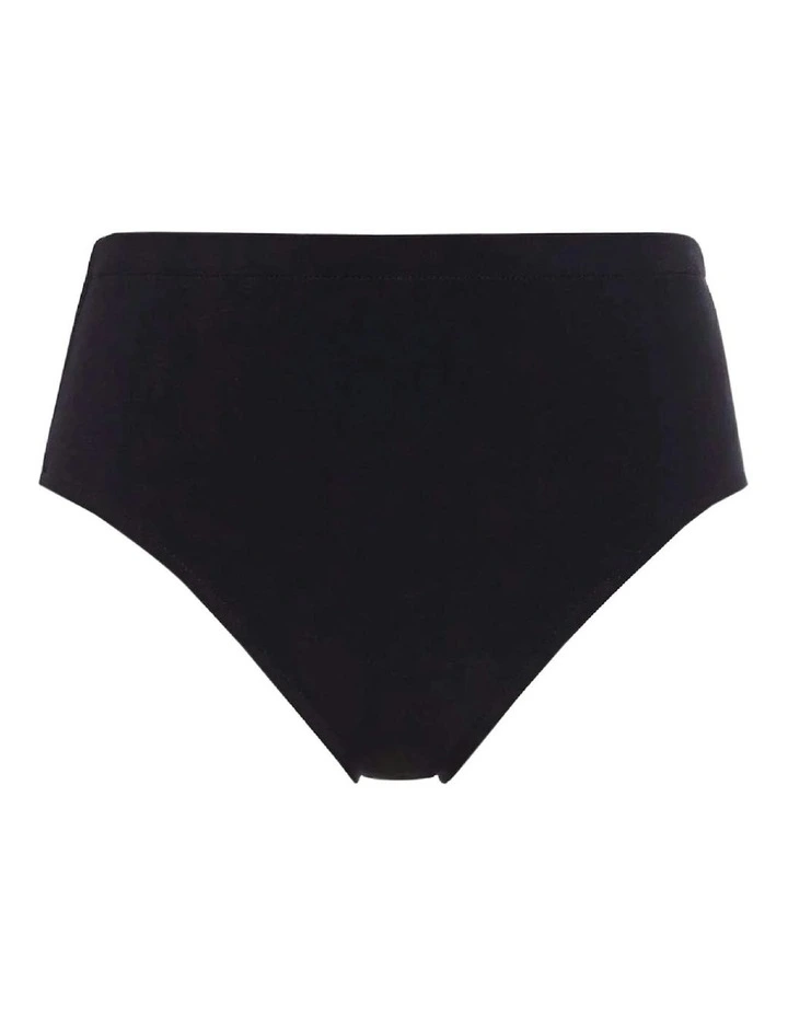 Jersey Classic Full Coverage Tummy Control Bikini Bottom in Black image 4