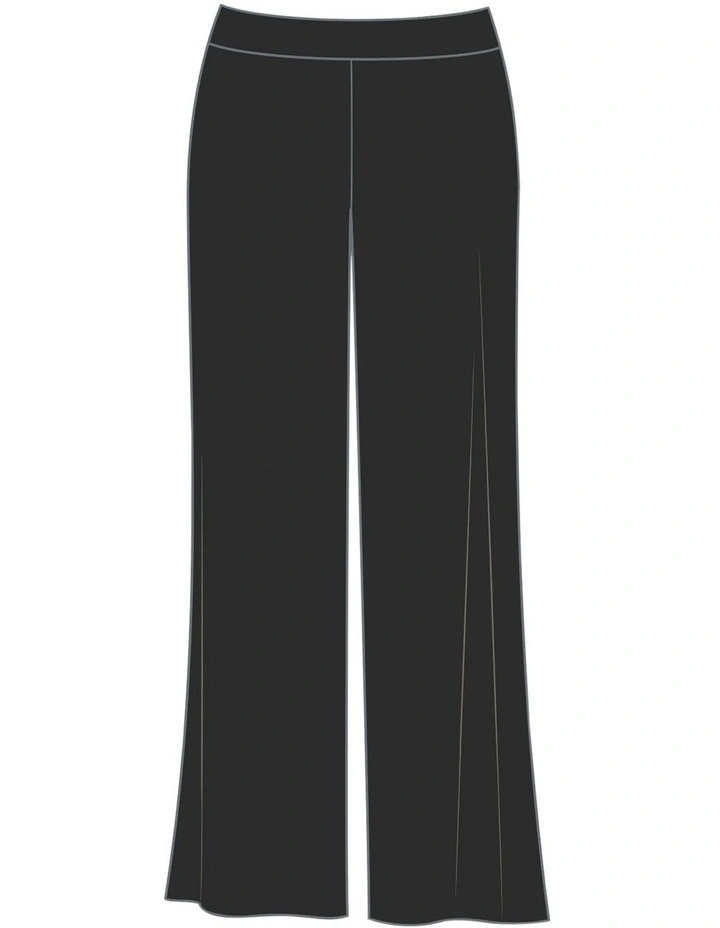 Cabana Palazzo Style Wide Leg Beach Trousers in Black image 5