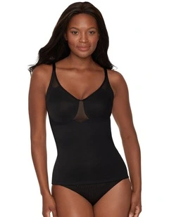 Sheer Shaping Camisole with Underwire in Black