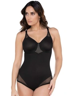 Sheer Shaping Extra-Firm Control Underwire Bodybriefer in Black