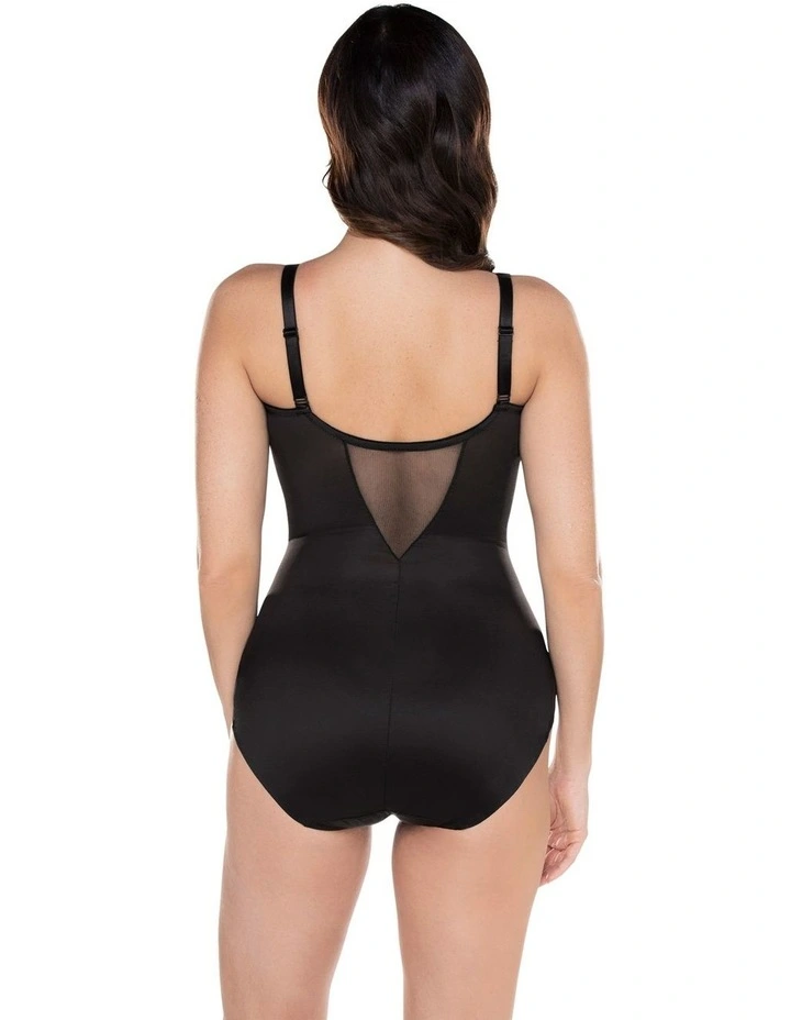 Sheer Shaping Extra-Firm Control Underwire Bodybriefer in Black image 2