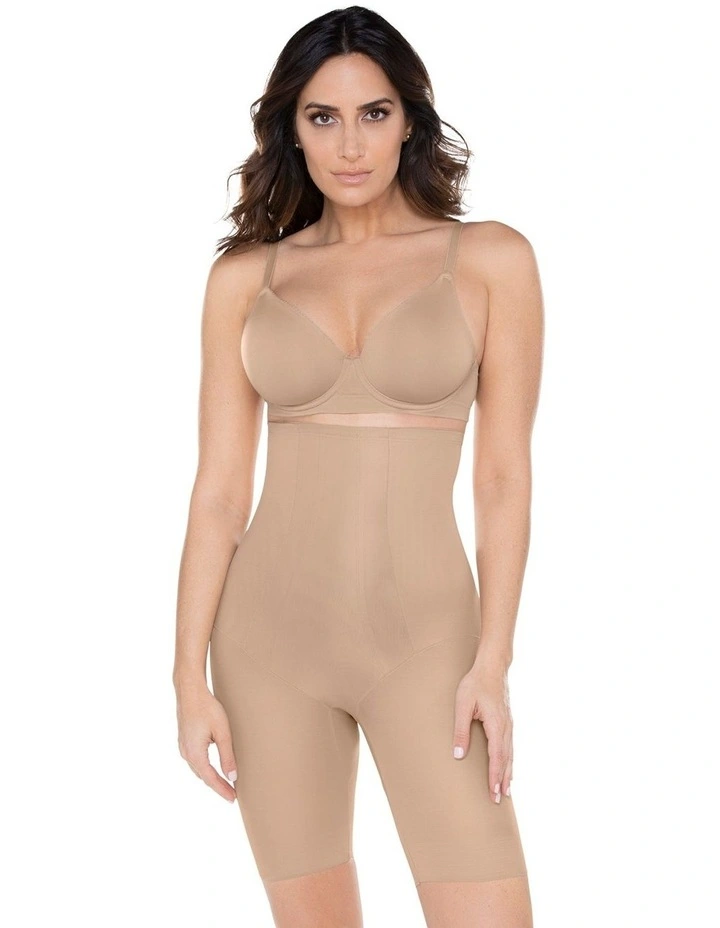 Shape With An Edge High Waist Long Leg Shaping Short in Nude image 5