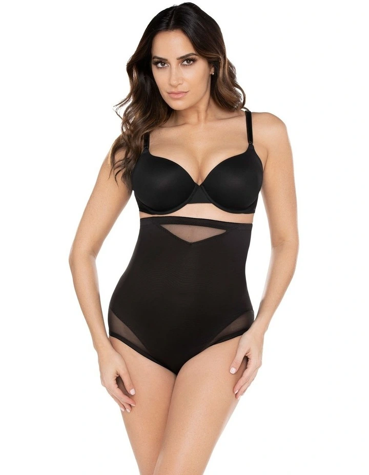 Sheer Shaping Sheer X-Firm High Waist Brief in Black image 5