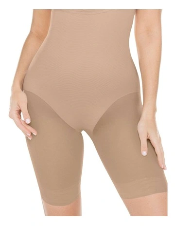 Sheer Shaping Long Leg Full Body Shaper in Nude