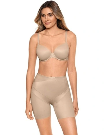Tummy Tuck Firm Control High Waist Shapewear Shorts in Warm Beige